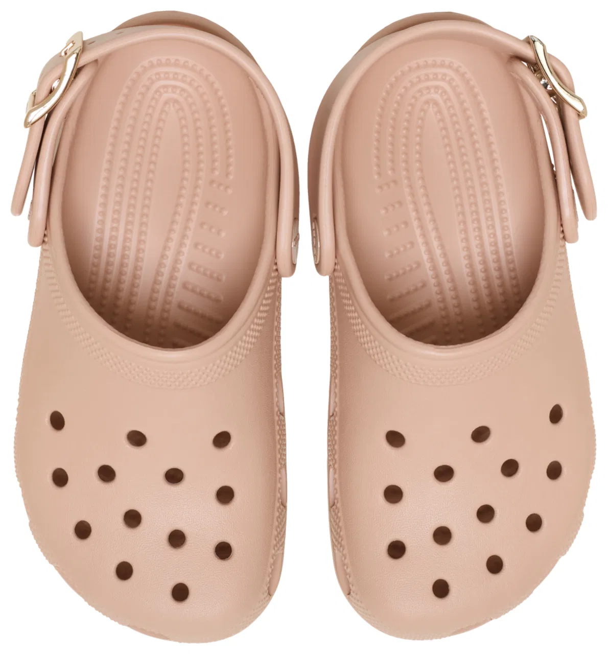 Детские сабо для девочек с металлической пряжкой Classic Metallic Buckle Crocs, Grey/Blush — фото 4