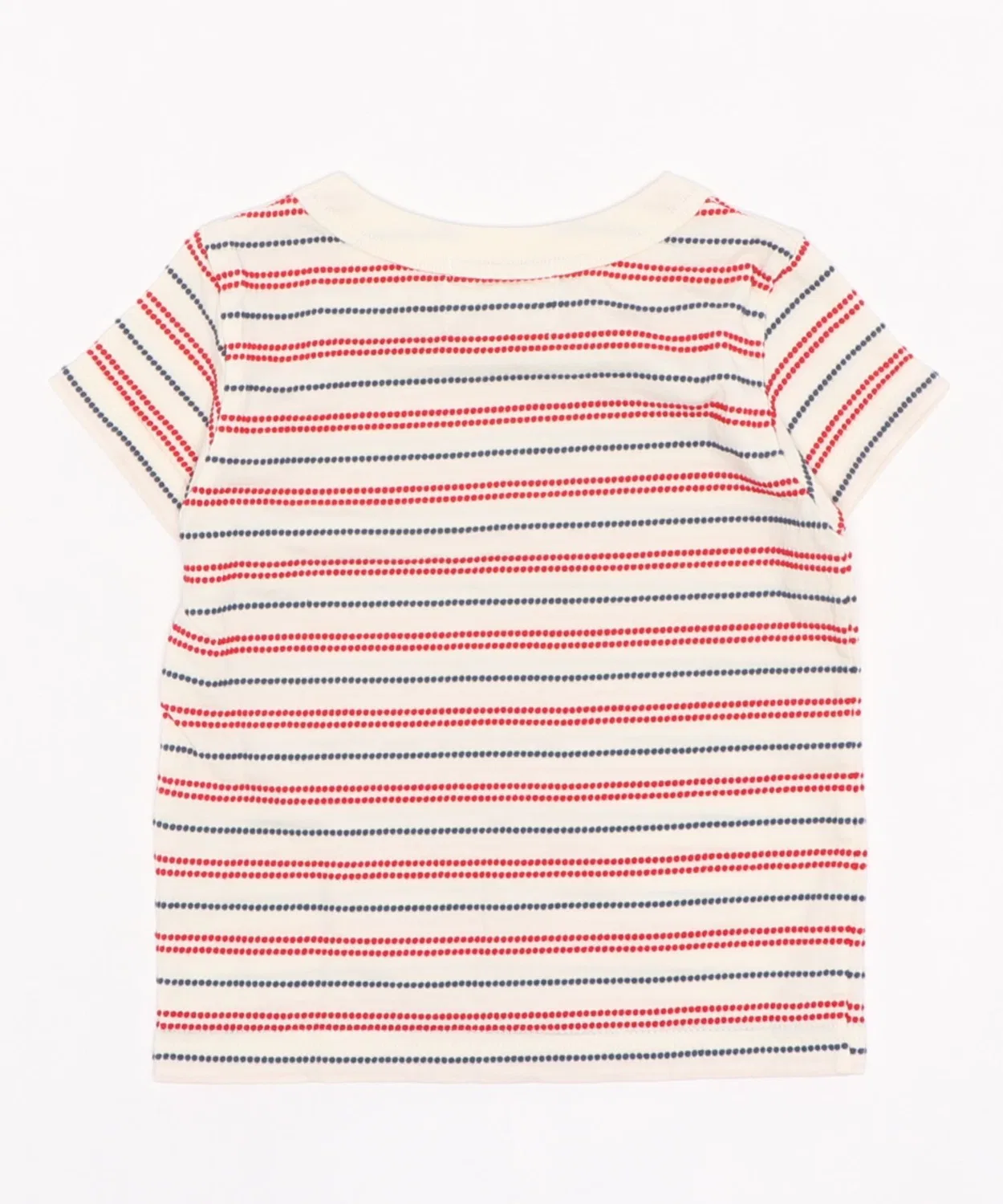 Детская футболка с коротким рукавом, хлопковая, в полоску P.FIELD, Off White — фото 2