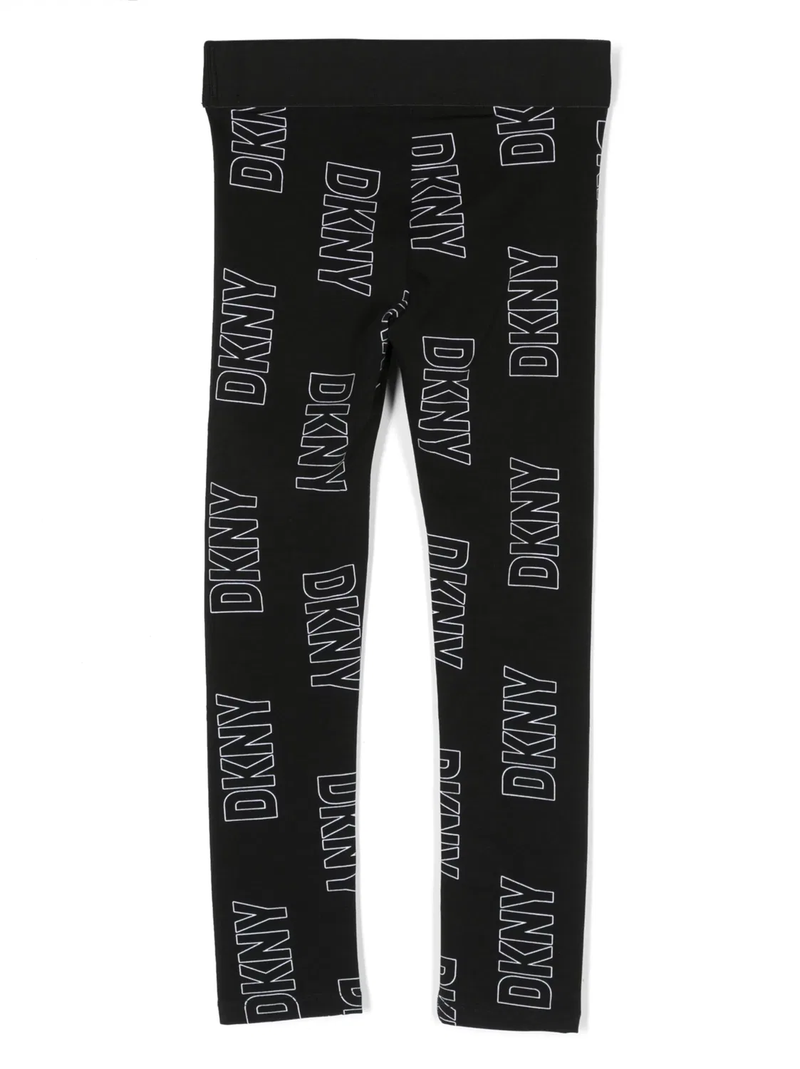 Леггинсы из хлопка-стрейч с логотипом DKNY, черный — фото 2