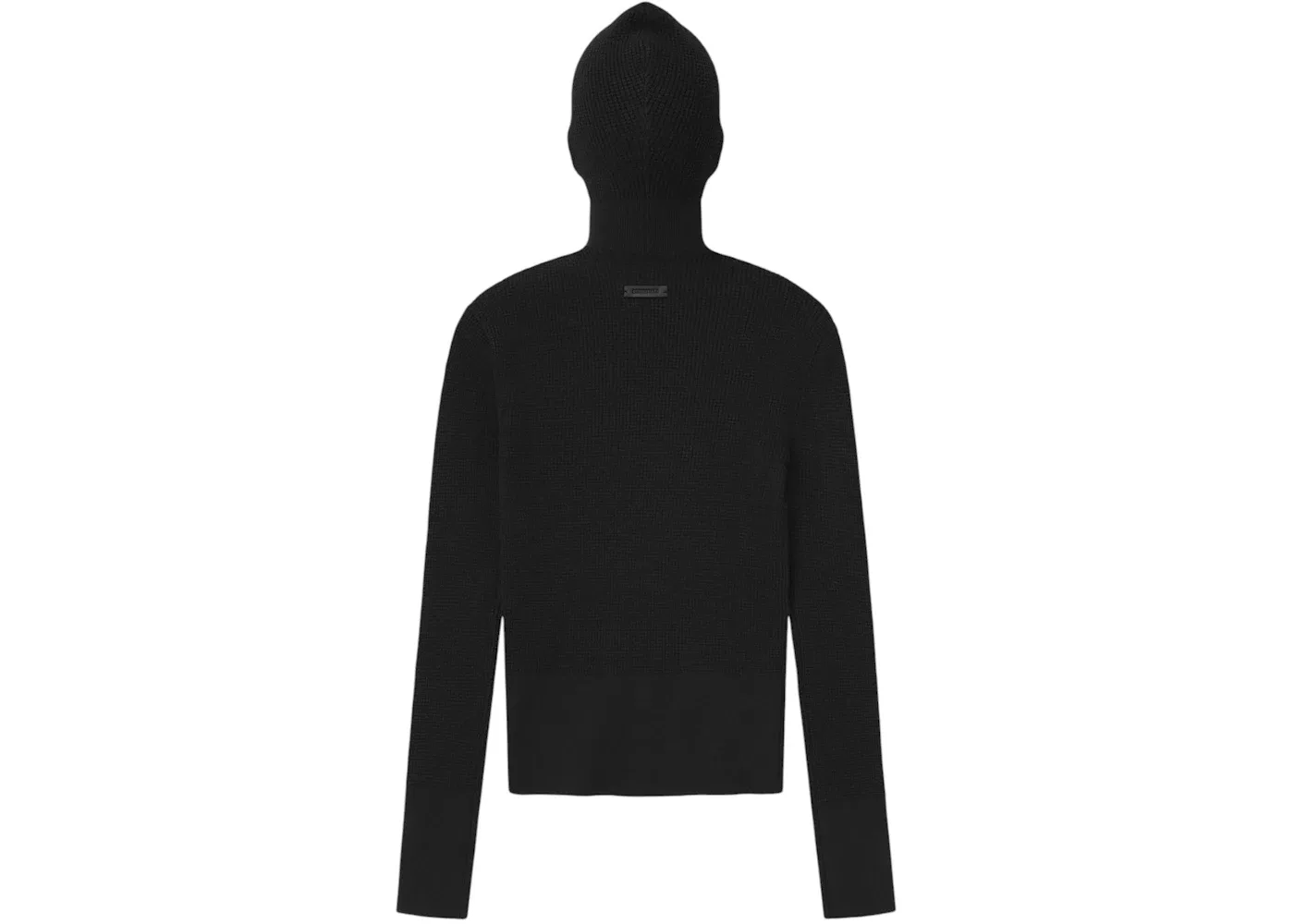 Женская футболка-худи с длинным рукавом Waffle Long Sleeve Hoodie Fear of God, Jet Black — фото 2