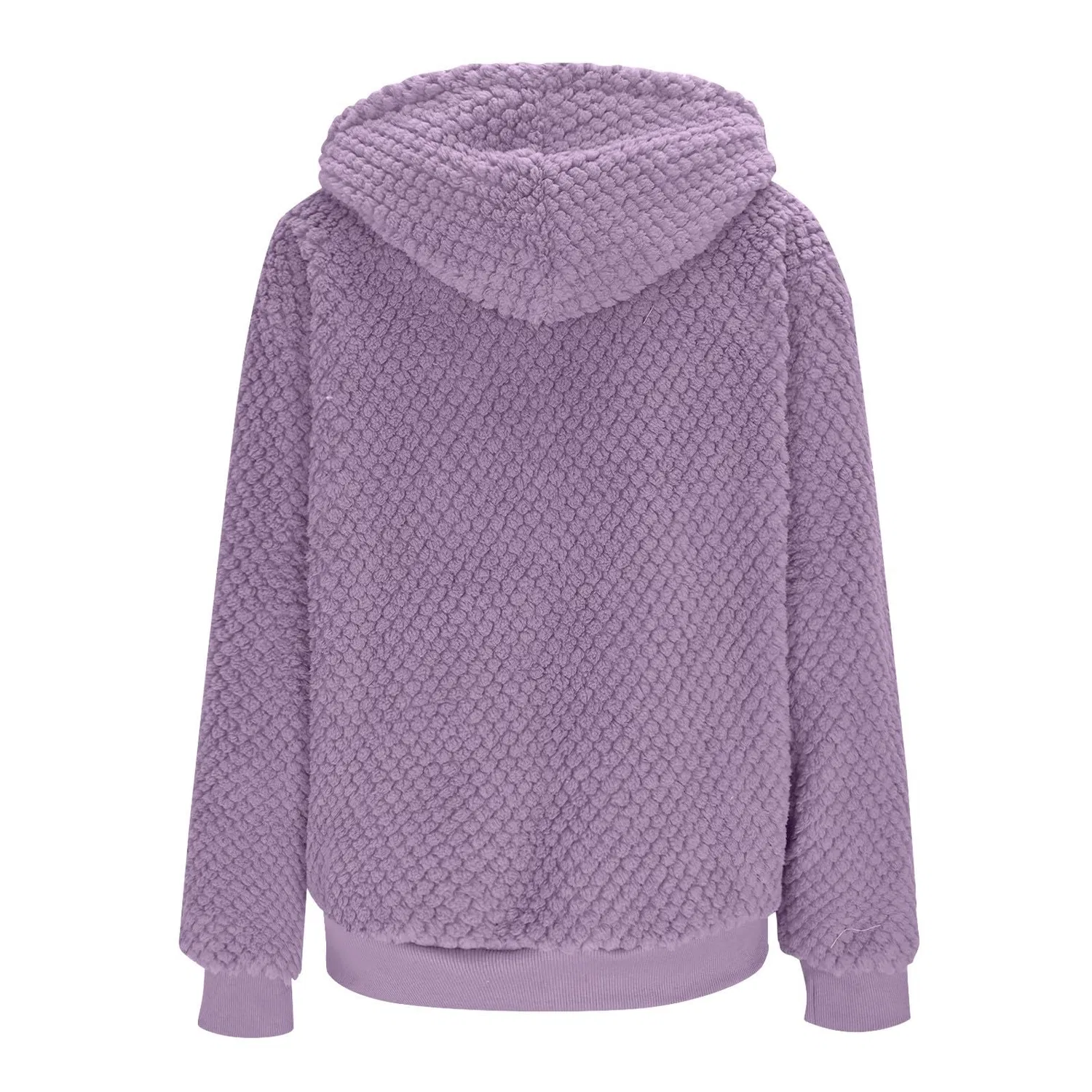 Женское зимнее пальто с капюшоном и подкладкой на молнии, Light Purple — фото 3