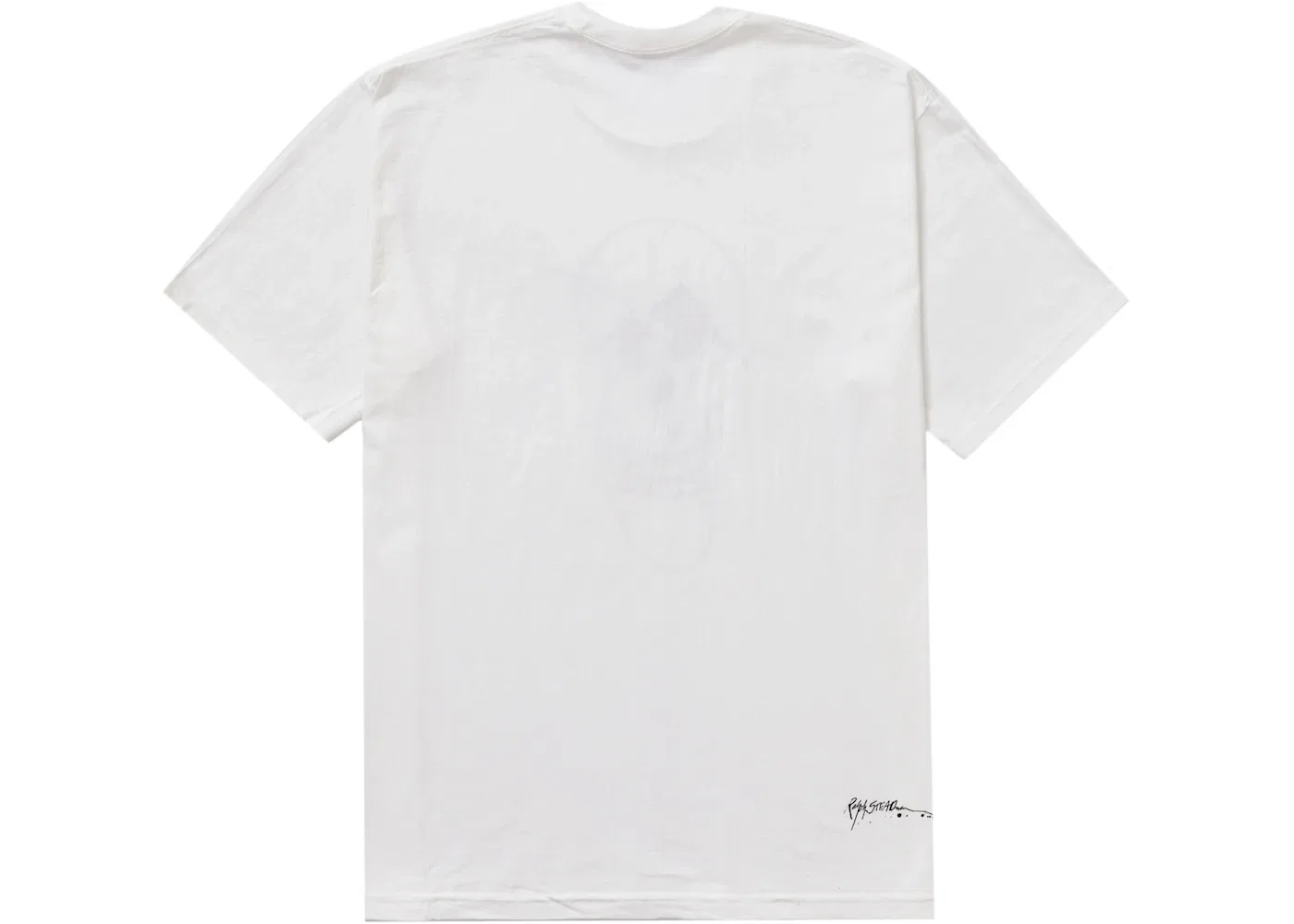 Мужская футболка с принтом Supreme Ralph Steadman Skull Tee, White — фото 2