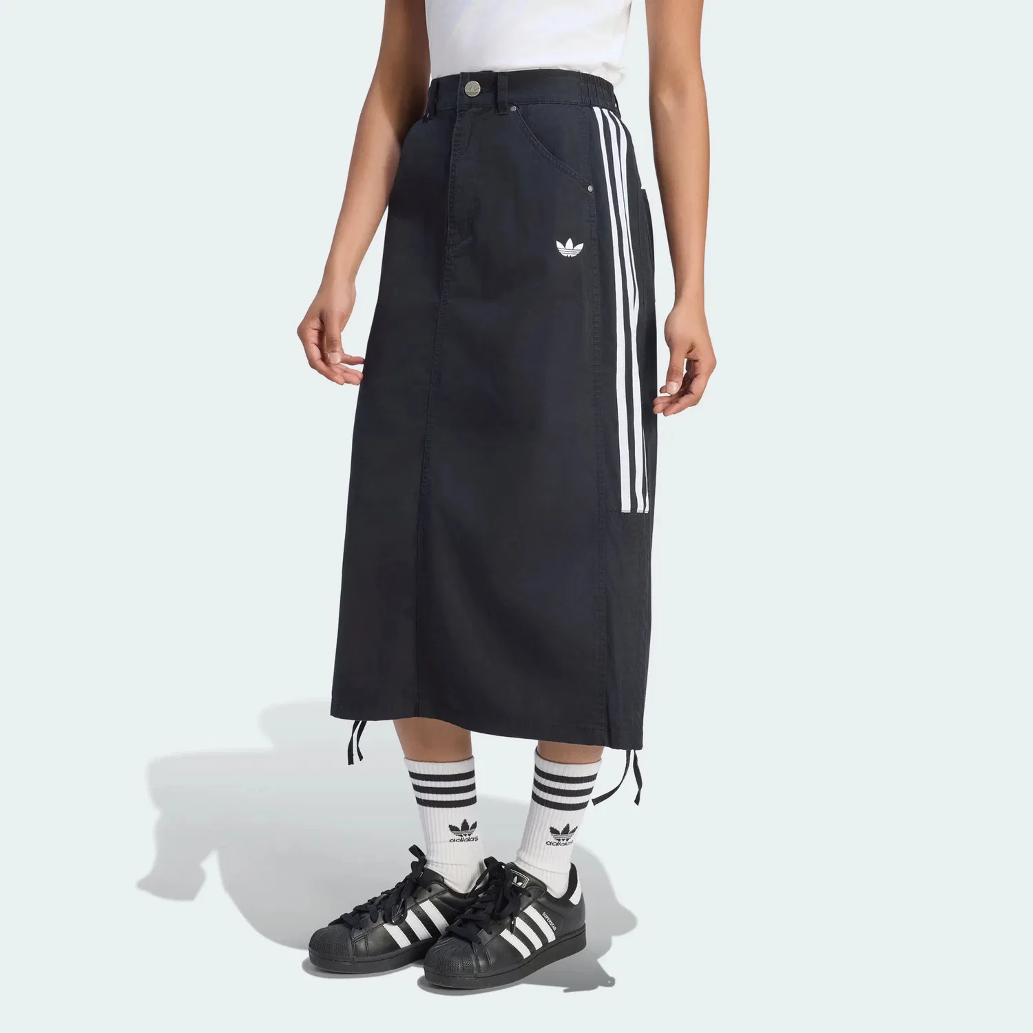 Женская длинная юбка с принтом Adidas Originals, Black — фото 4