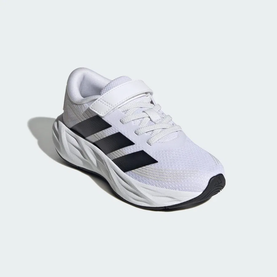 Детские спортивные кроссовки с эластичными шнурками и липучкой Galaxy 8 El C adidas, Бело-черный — фото 3