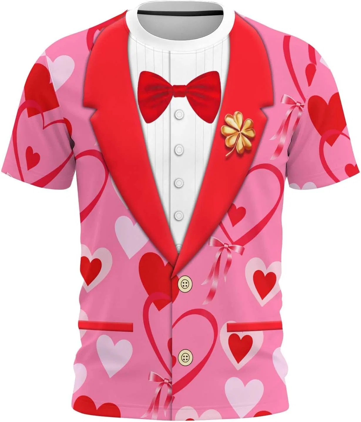 Мужская футболка с принтом Tuxedo Generic, Pink