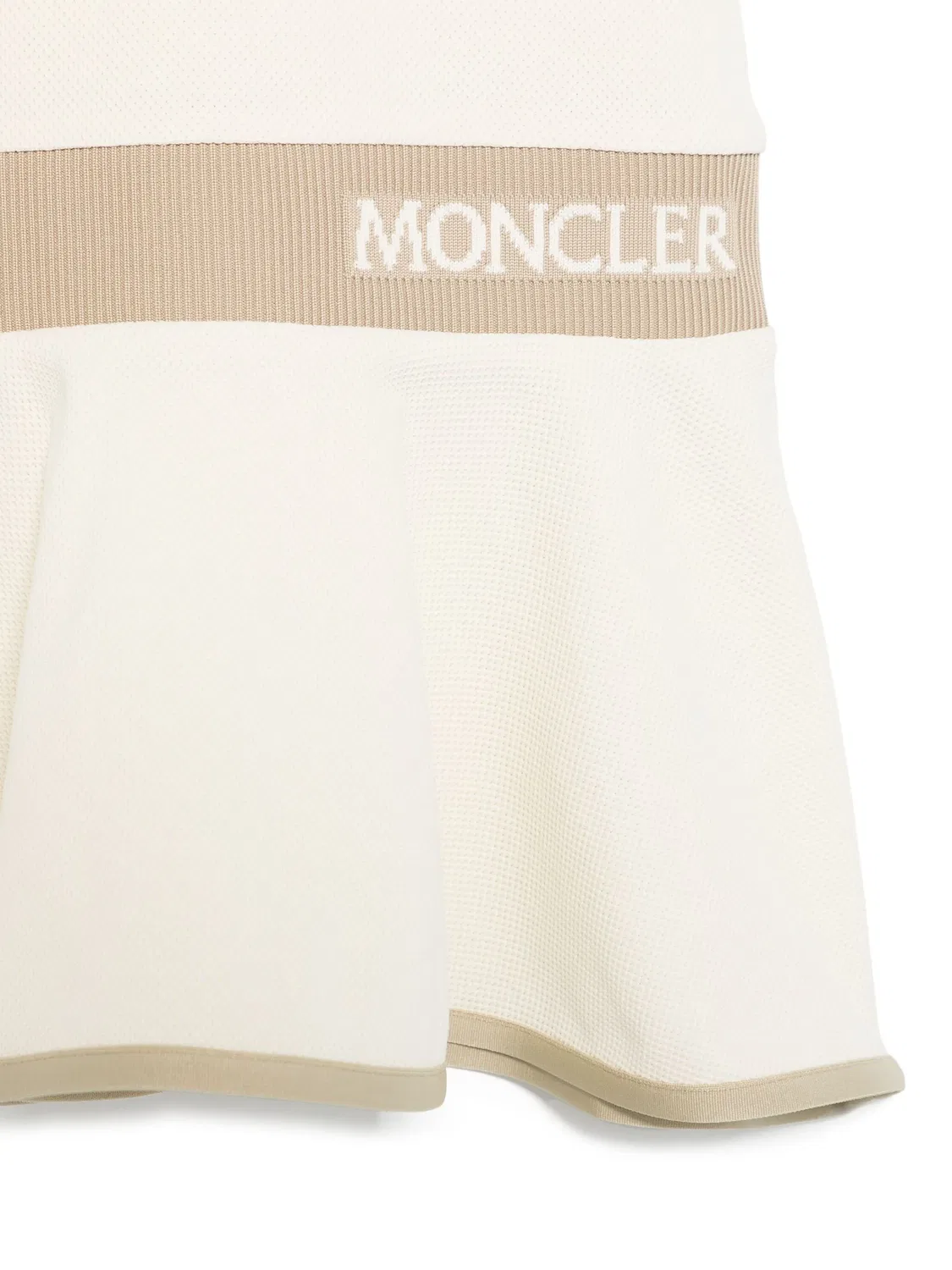 Платье с логотипом Moncler, бежевый — фото 2