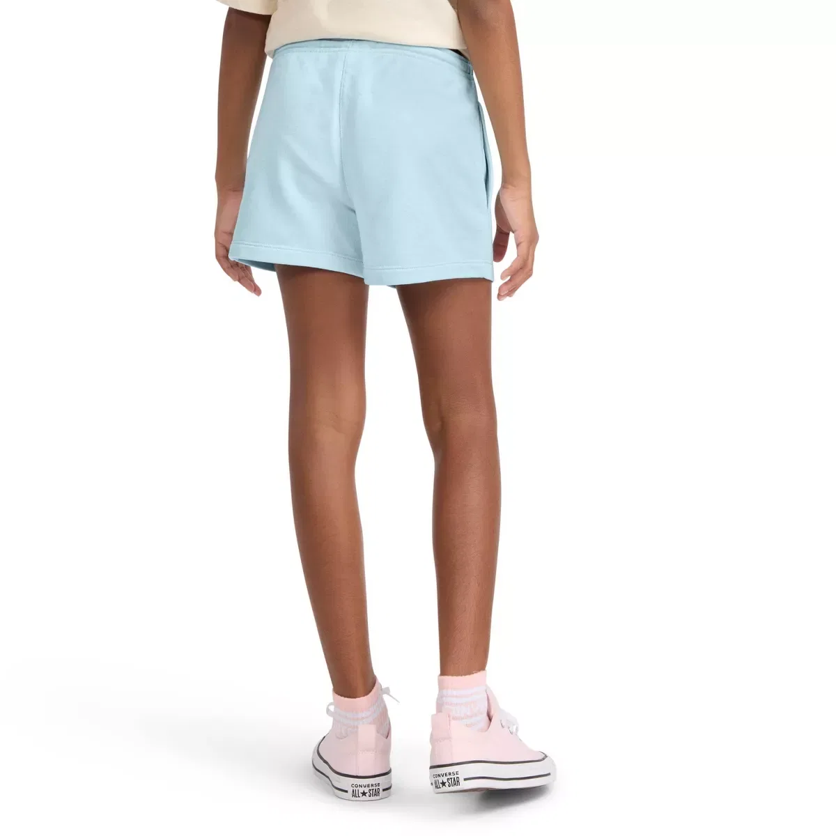 Детские шорты для девочек из футера с принтом Converse GIRLS BOTTOMS, Light Blue — фото 2