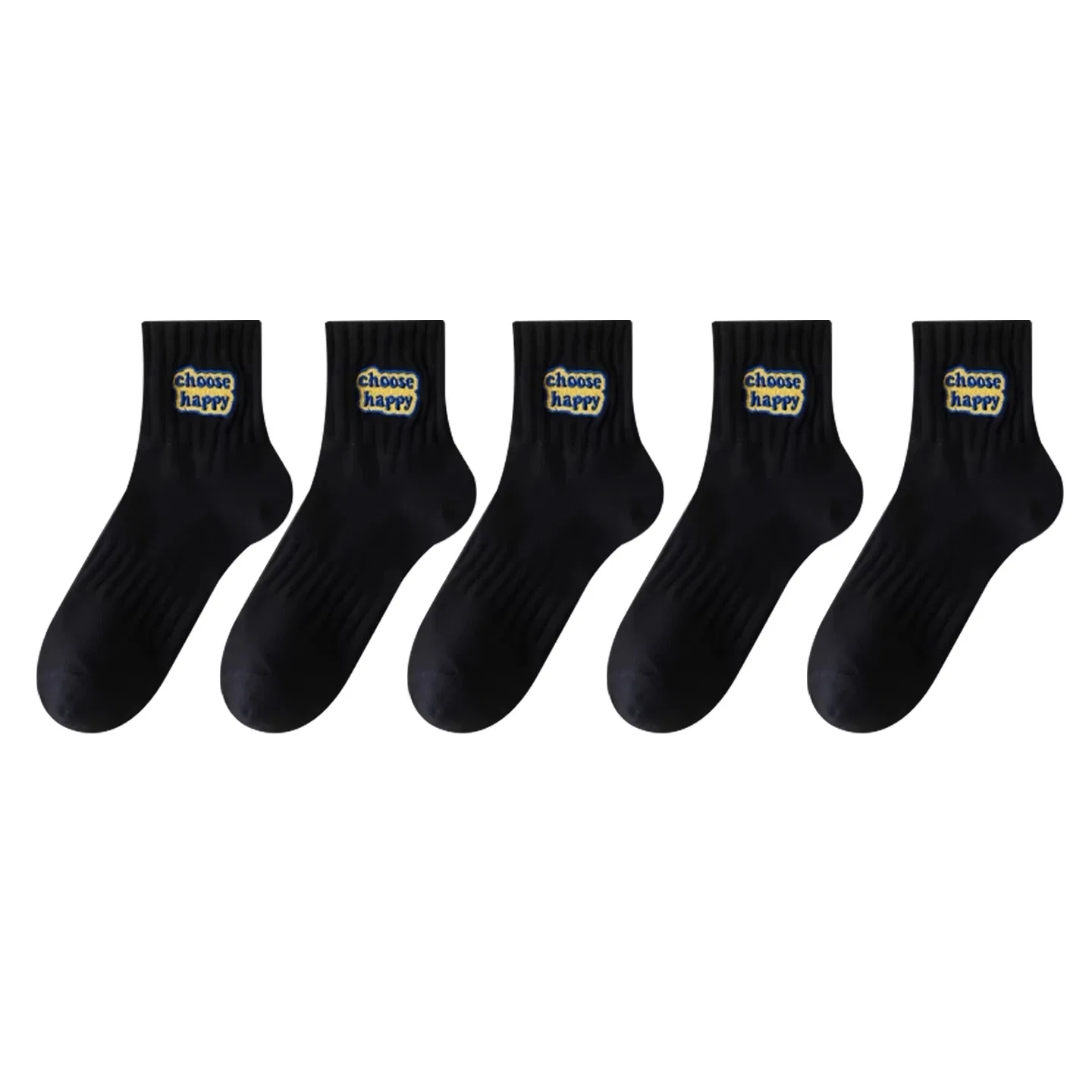 Детские носки с высокой посадкой MINISO, 5 Pack Black