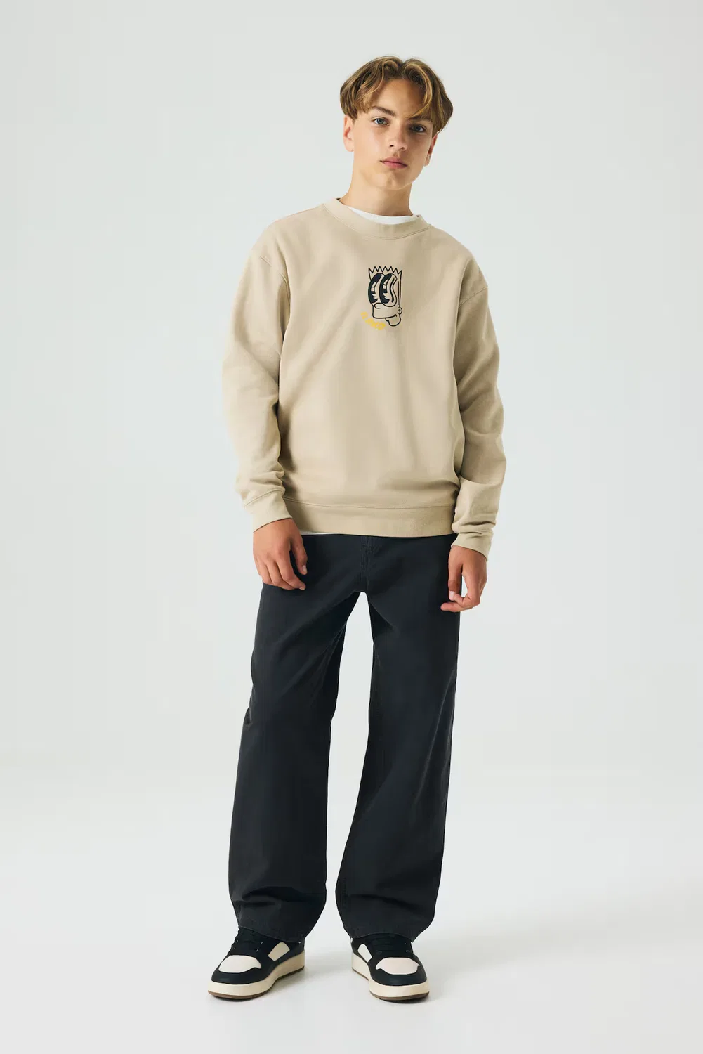 Рабочие брюки свободного кроя H&M, Schwarz Washed Out