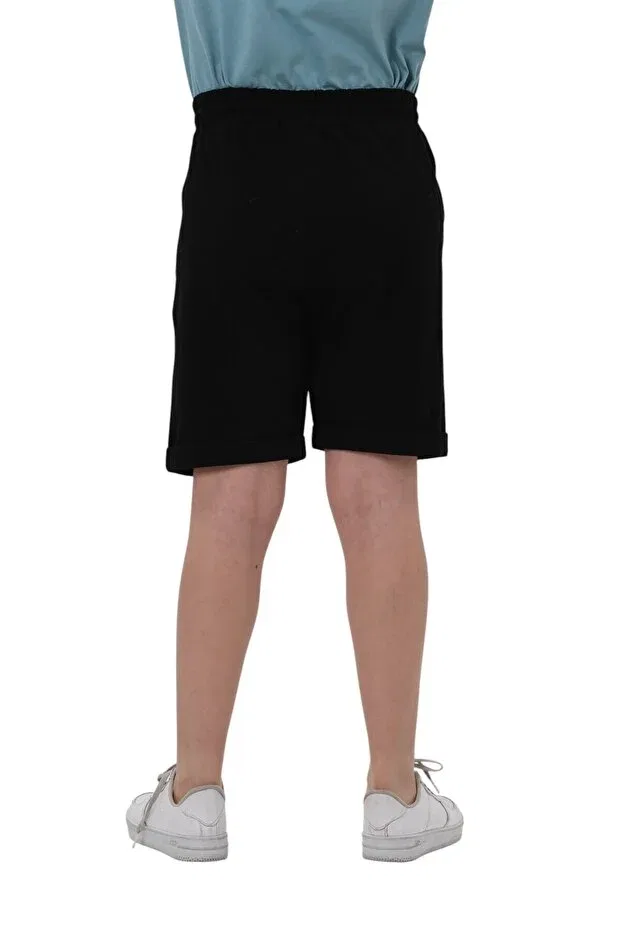 Детские шорты для мальчиков хлопковые Erdem Kids, Black — фото 3