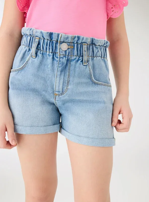 Шорты джинсовые Denim shorts Terranova Denim Medio, синий — фото 4