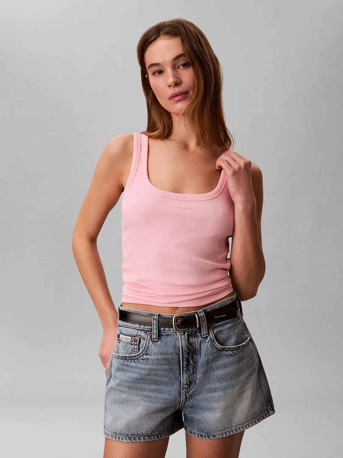 Топ-майка Calvin Klein, розовый — фото 4