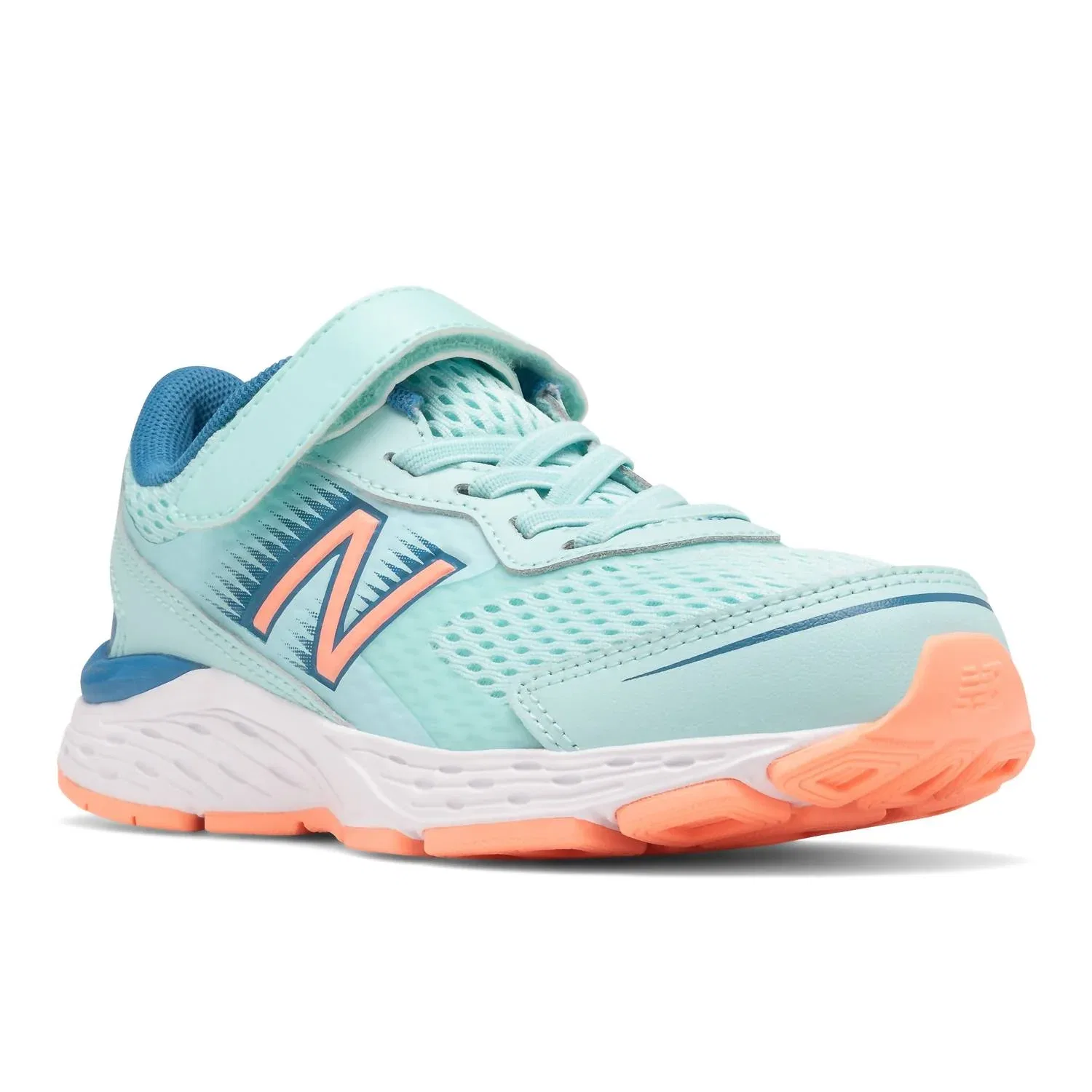 Детские кроссовки для мальчиков с сетчатым верхом 680 Running Shoe New Balance, Bali Blue/Ginger Pink