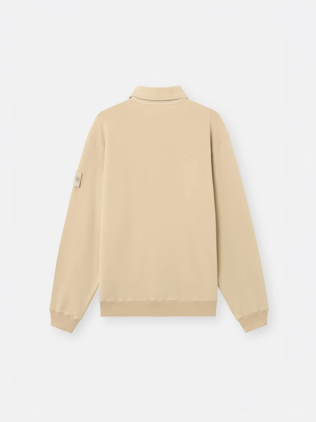 Мужской свитшот с воротником поло Stone Island Comfort Fit, бежевый — фото 4