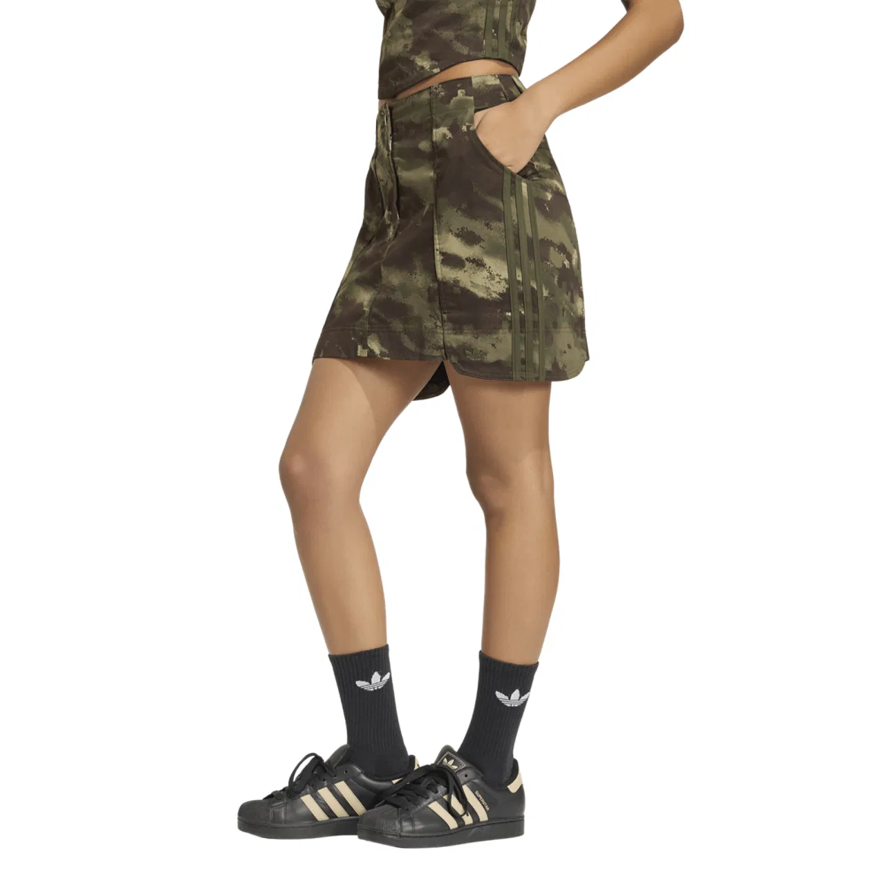 Женская юбка карго с принтом adidas Originals Cargo Skirt, Multicolor/Night Cargo