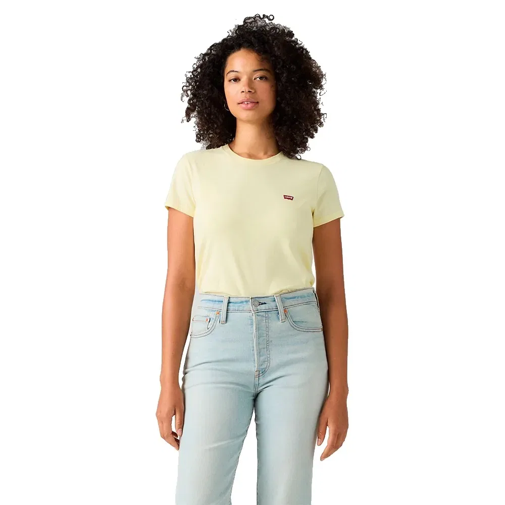Женская хлопковая футболка Perfect Levi's, Yellow