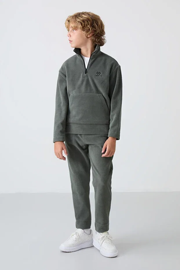 Детский спортивный костюм для мальчиков текстурированный Tommy Life, Khaki — фото 4