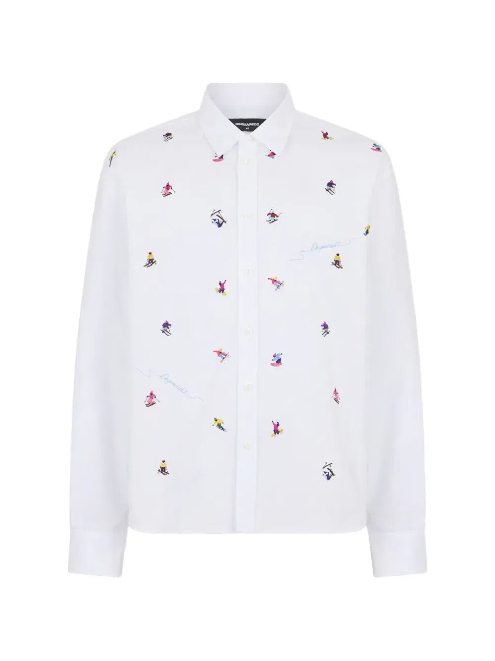 Рубашка с вышивкой Dsquared2, белый