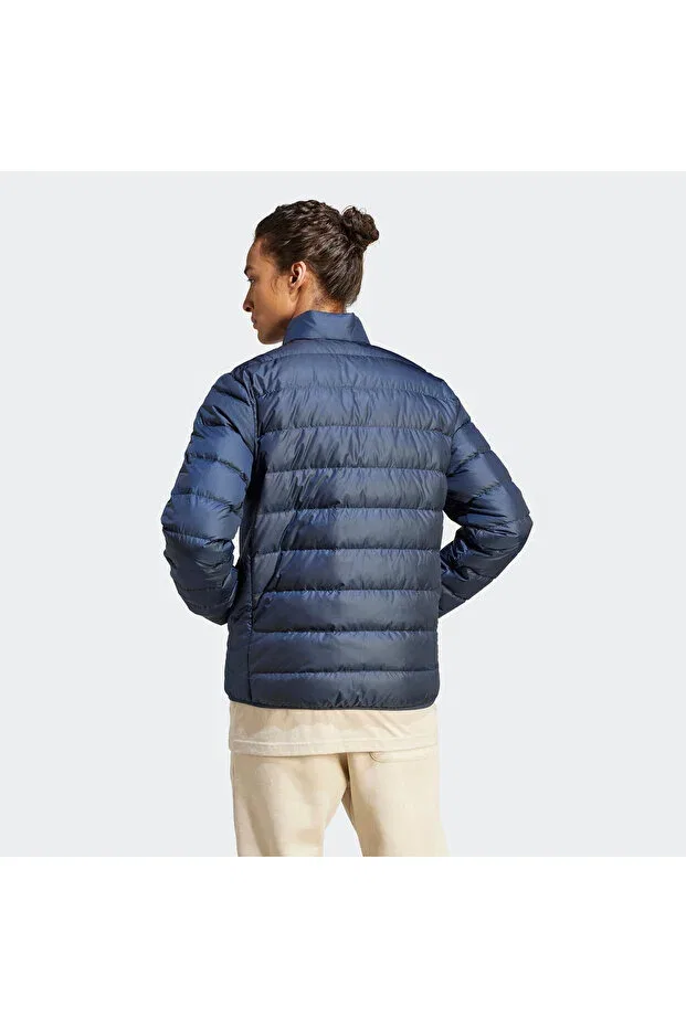 Мужское зимнее пальто с водоотталкивающей пропиткой Essentials light down coat Adidas, Navy Blue — фото 2