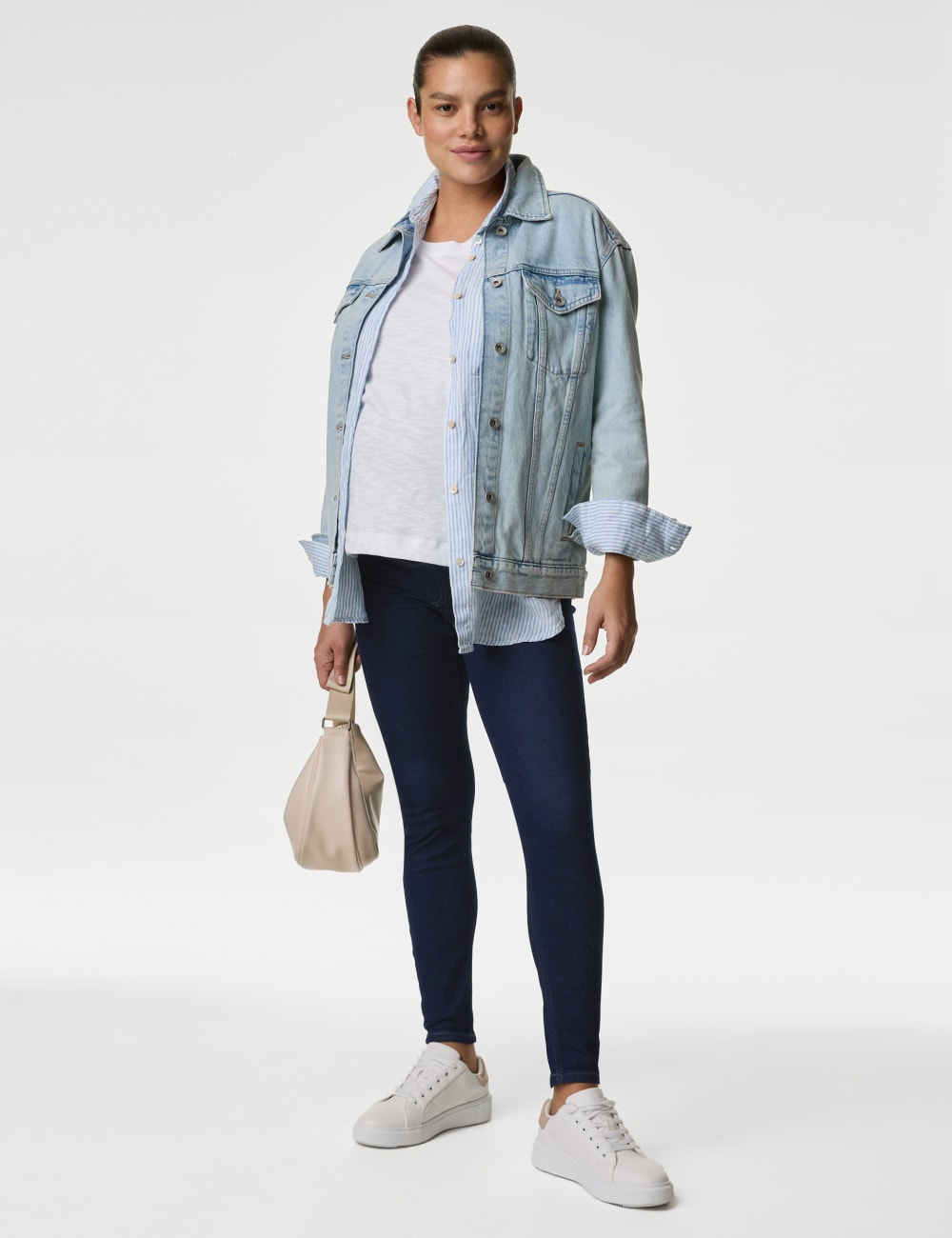 

Джеггинсы для беременных Over Bump Marks & Spencer, цвет Indigo mix