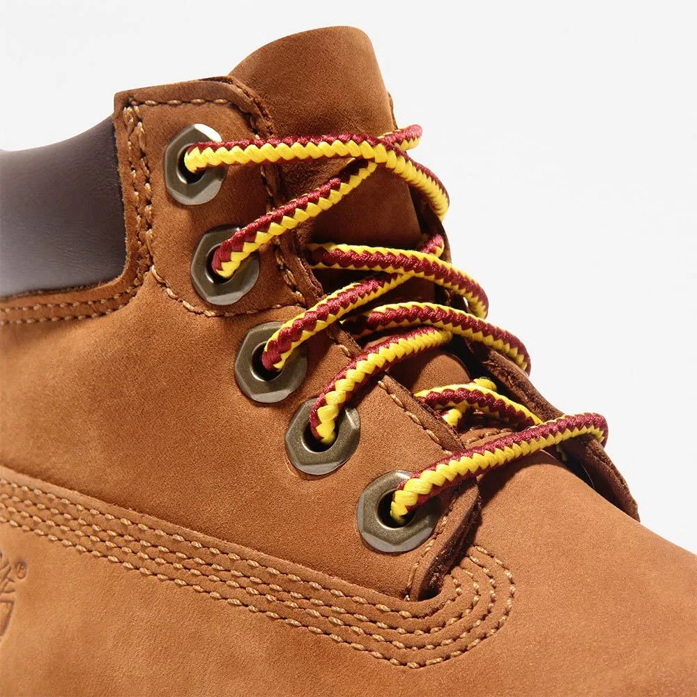Детские ботинки для мальчиков кожаные 6in Prem Rust Nbk / Brown Timberland, Rust Nubuck With Honey — фото 2