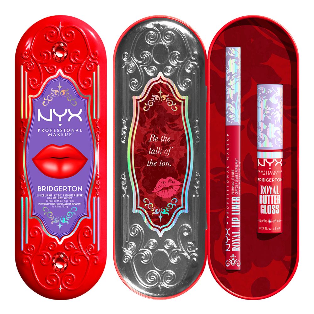 

Набор косметики для губ NYX Professional Makeup Bridgerton Royal Treasures, Bright Red, 2 предмета