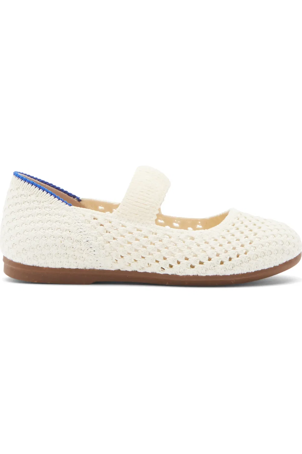 Детские туфли Мэри Джейн на плоской подошве Rothy's, White Open-Knit — фото 3