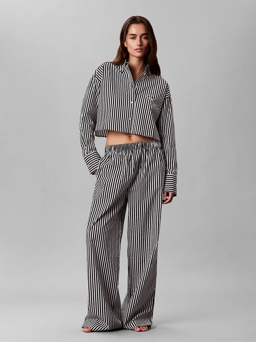 Пижамная рубашка Calvin Klein черного цвета — фото 4