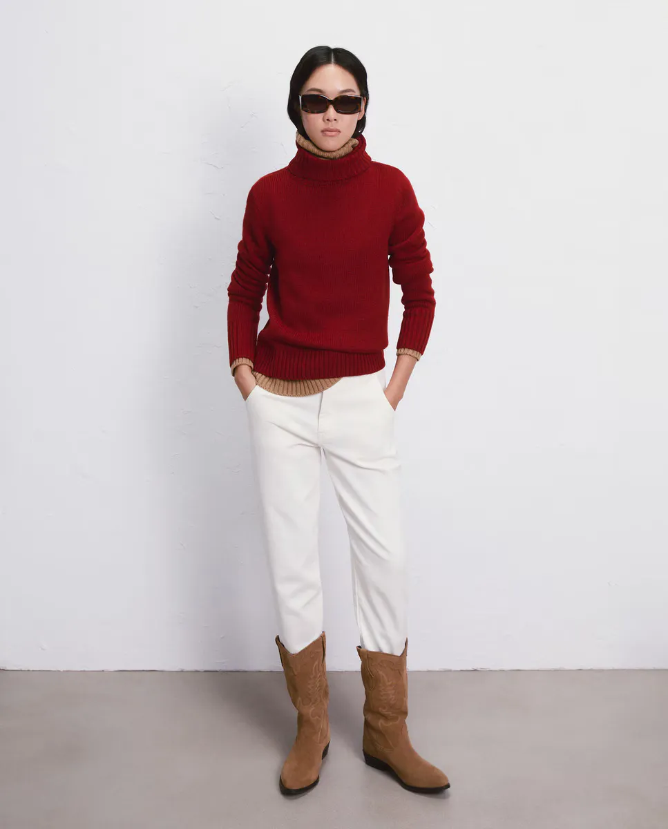

Женский базовый свитер с высоким воротником Easy Wear, цвет 600 Rojo