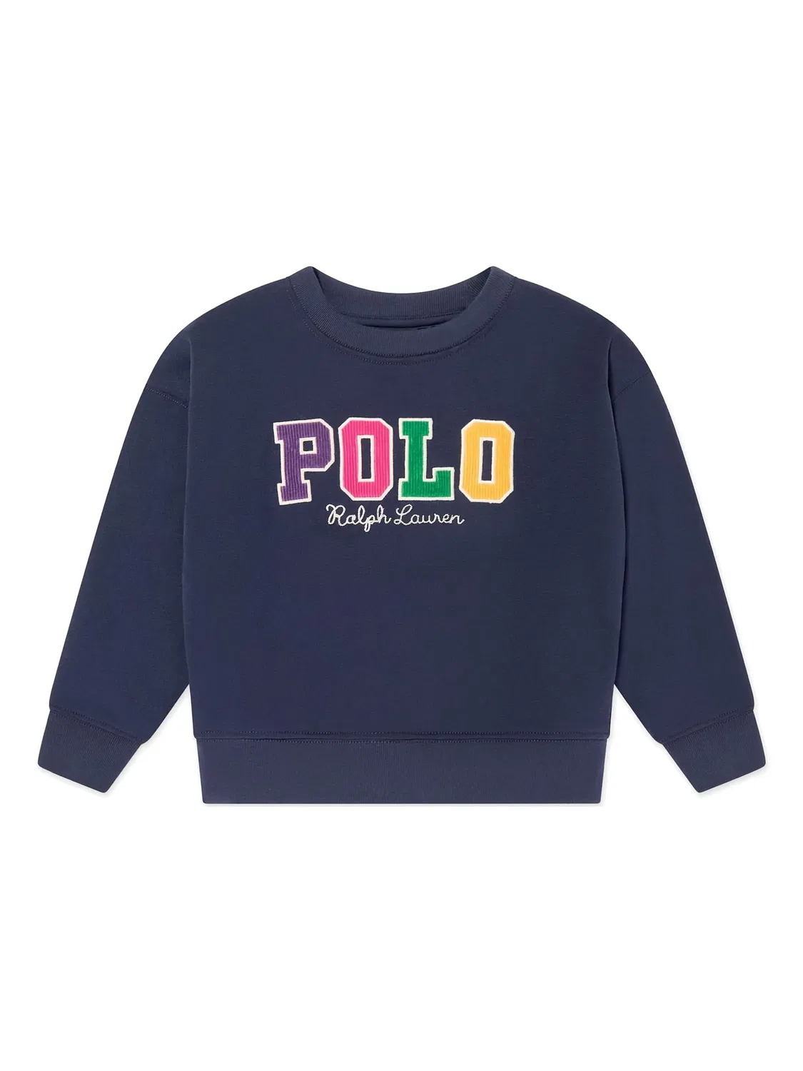 Свитшот с вышитым логотипом Polo Ralph Lauren, темно-синий