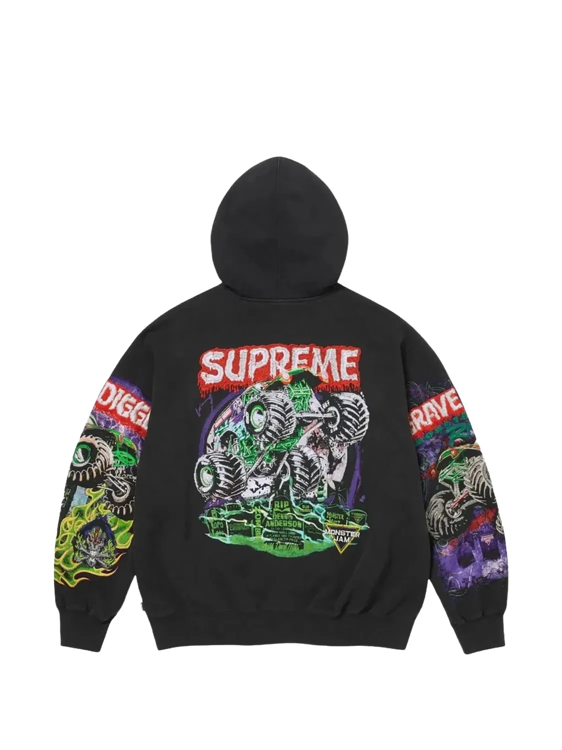 Худи Monster Jam Grave Digger Supreme, черный — фото 2