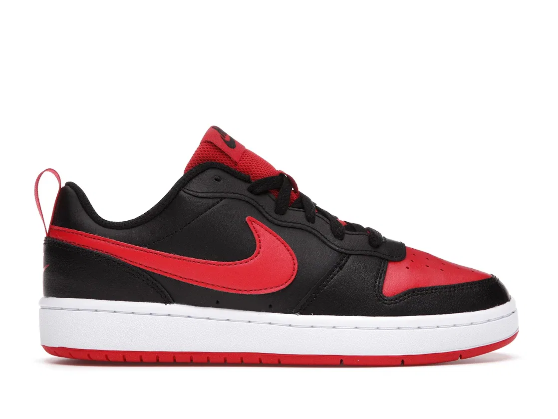 Детские кроссовки Lifestyle Nike Court Borough Low 2, Black/University Red/White