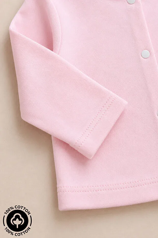 Детский кардиган с принтом Teddy Bear Crest Miniel, Pink — фото 3