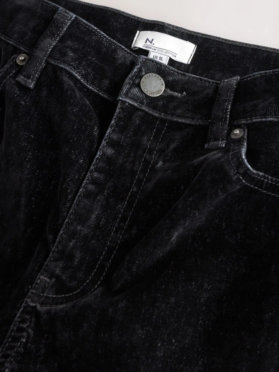 Джинсы Next Wide leg Jeans 'N. Premium' черного цвета — фото 2