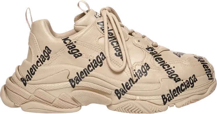 

Кроссовки Balenciaga Wmns Triple S Logotype - Beige, коричневый