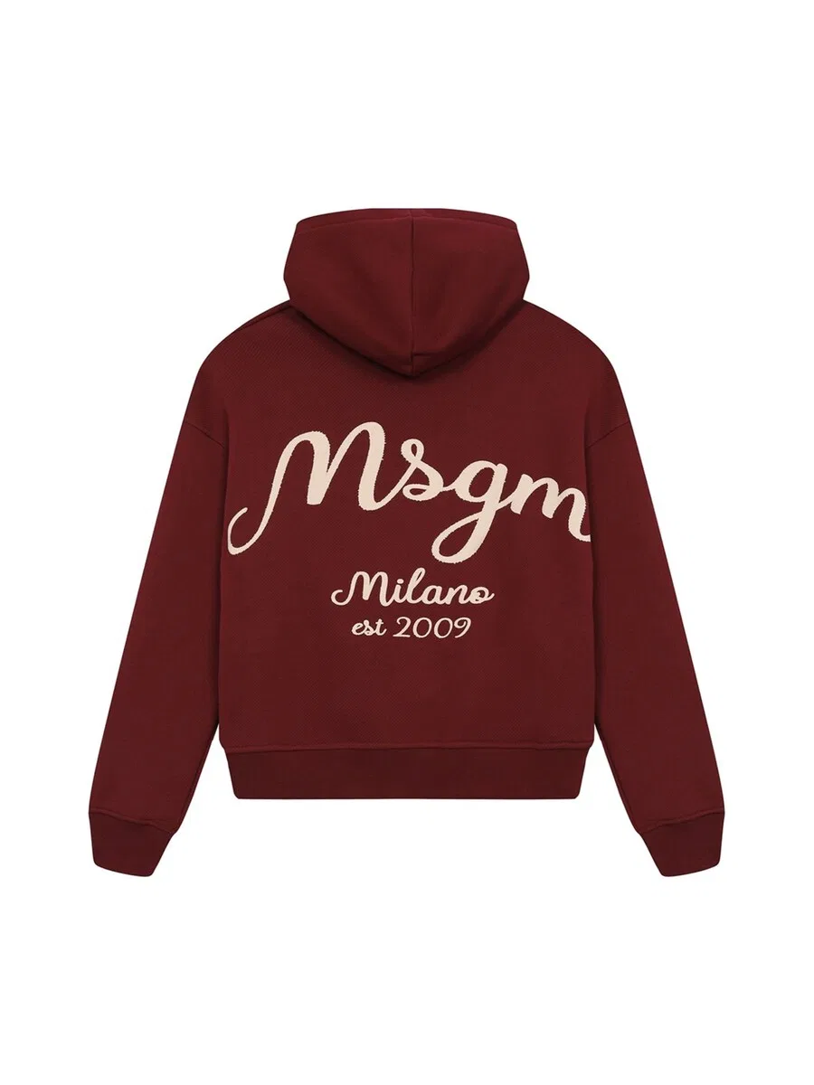 Толстовка MSGM цвета бордо — фото 2