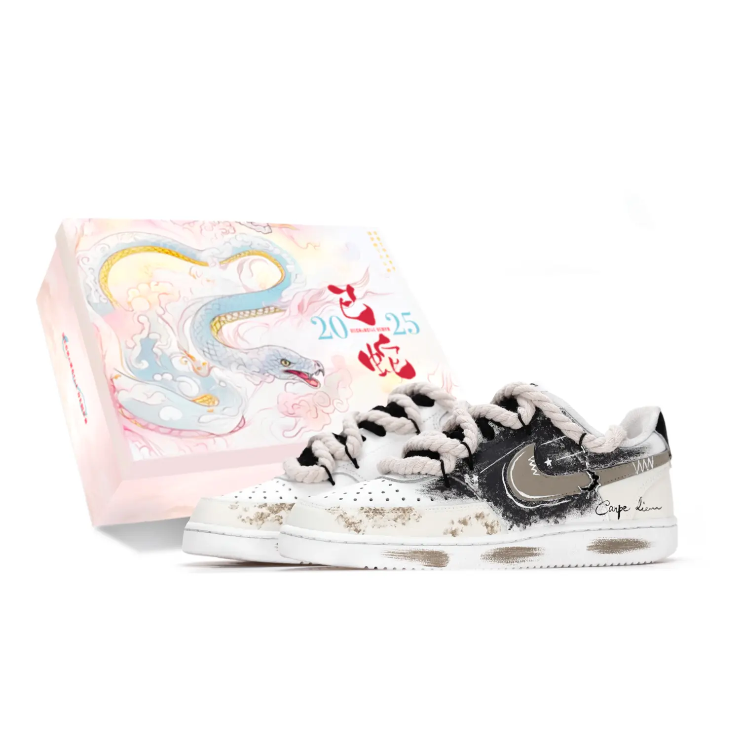 

Кроссовки для скейтбординга Court Vision 1 Mechanical Spirit, с амортизацией Moon Shadow, износостойкие низкие, унисекс Nike, коричневый белый