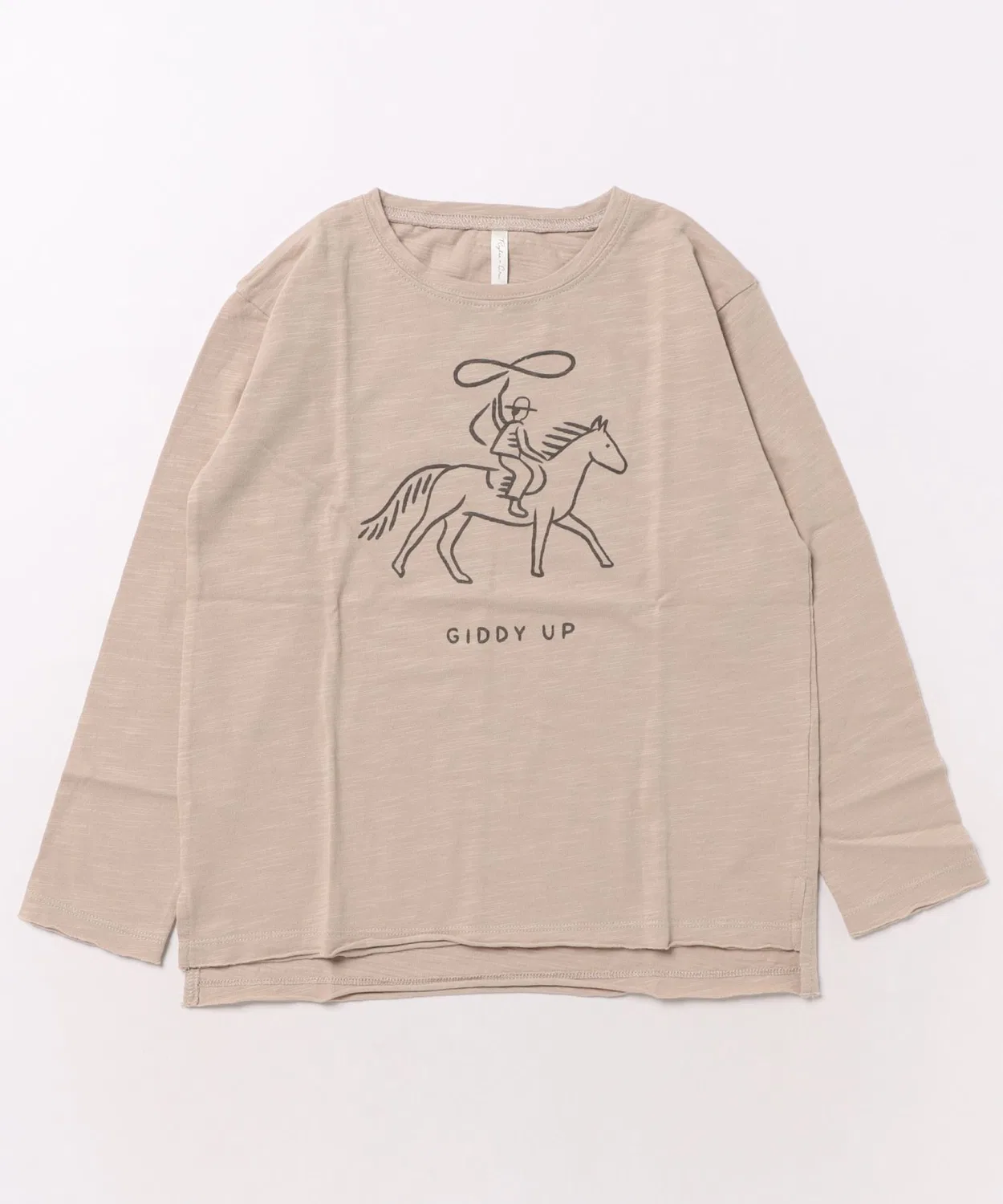 Детское лонгслив с длинным рукавомGiddy Up NO WAY, Brown