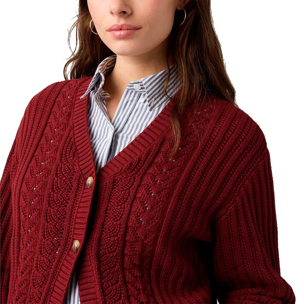 Женский кардиган с косами Snowflake Cardigan Levi's, Red — фото 4