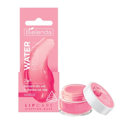 

Ночная маска для губ Lip Care 2 в 1, бальзам для губ, ночная маска, арбуз, 10 г Bielenda