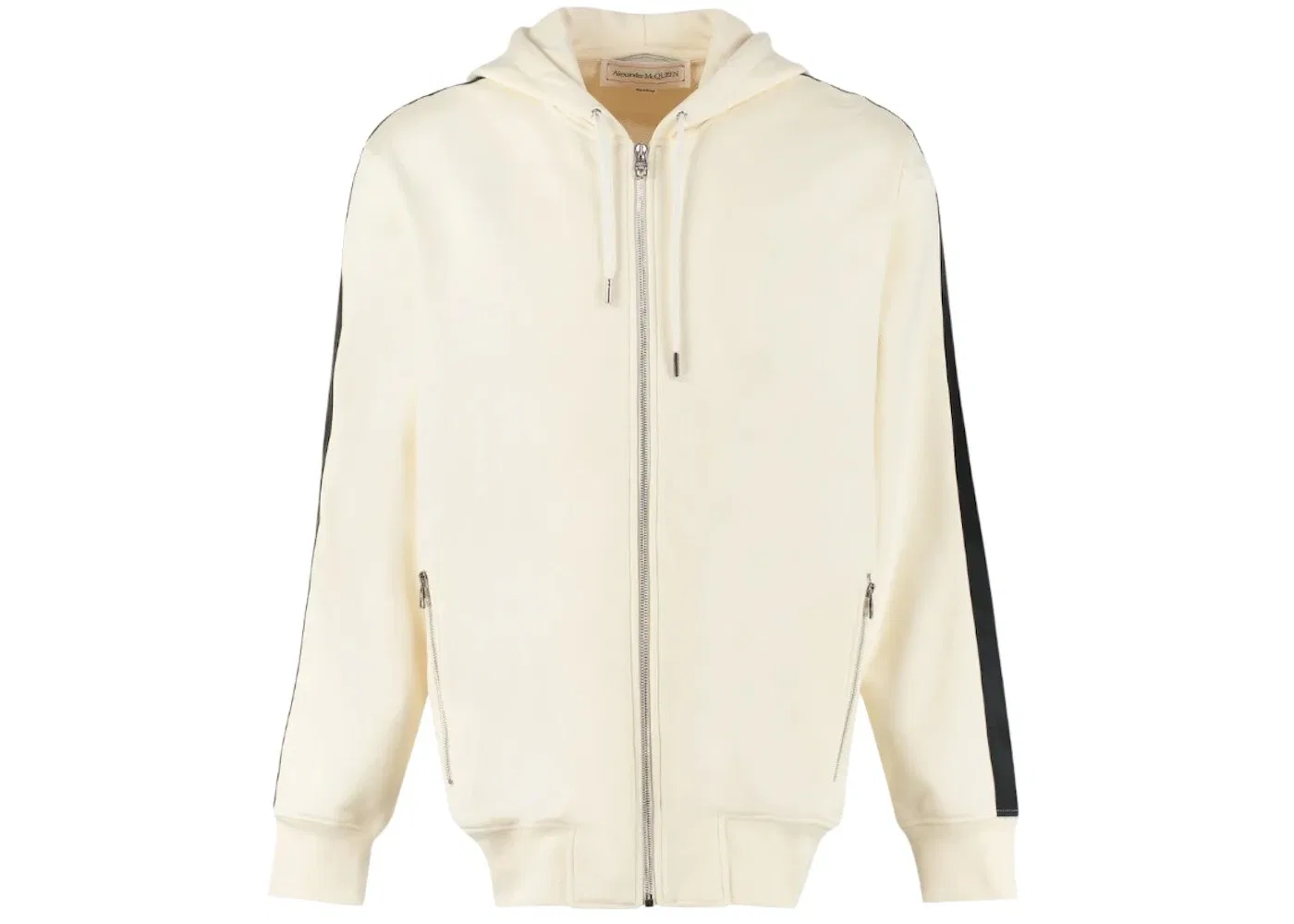Мужская худи с молнией Alexander McQueen Hoodie, Creme