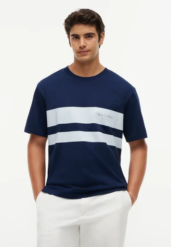 Футболка с принтом Sail colorblock athleisure sail pack, Tommy Hilfiger, Carbon темно-синий — фото 3