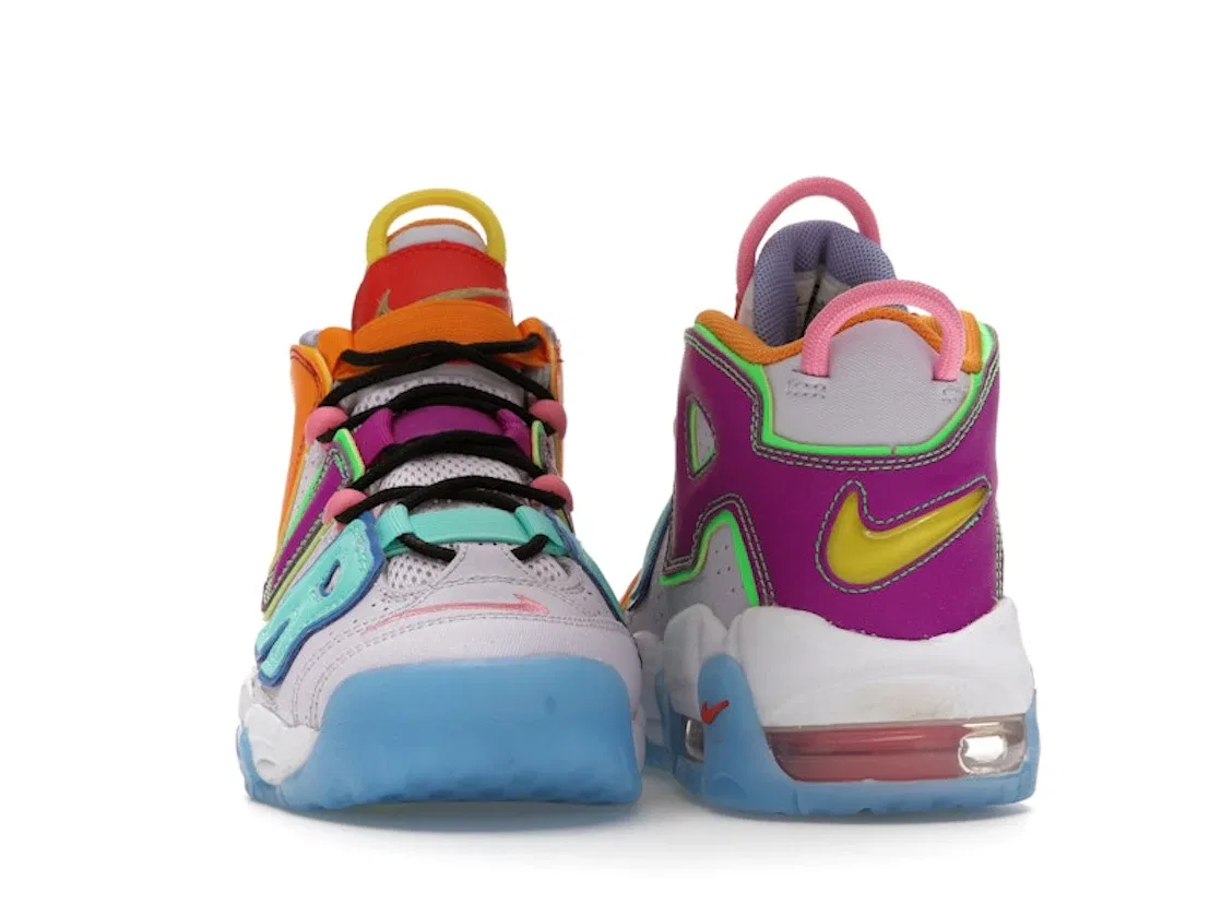 Детские кроссовки Lifestyle Nike Air More Uptempo, Barely Grape/Opti Yellow-Vivid Purple-Orange Peel — фото 2