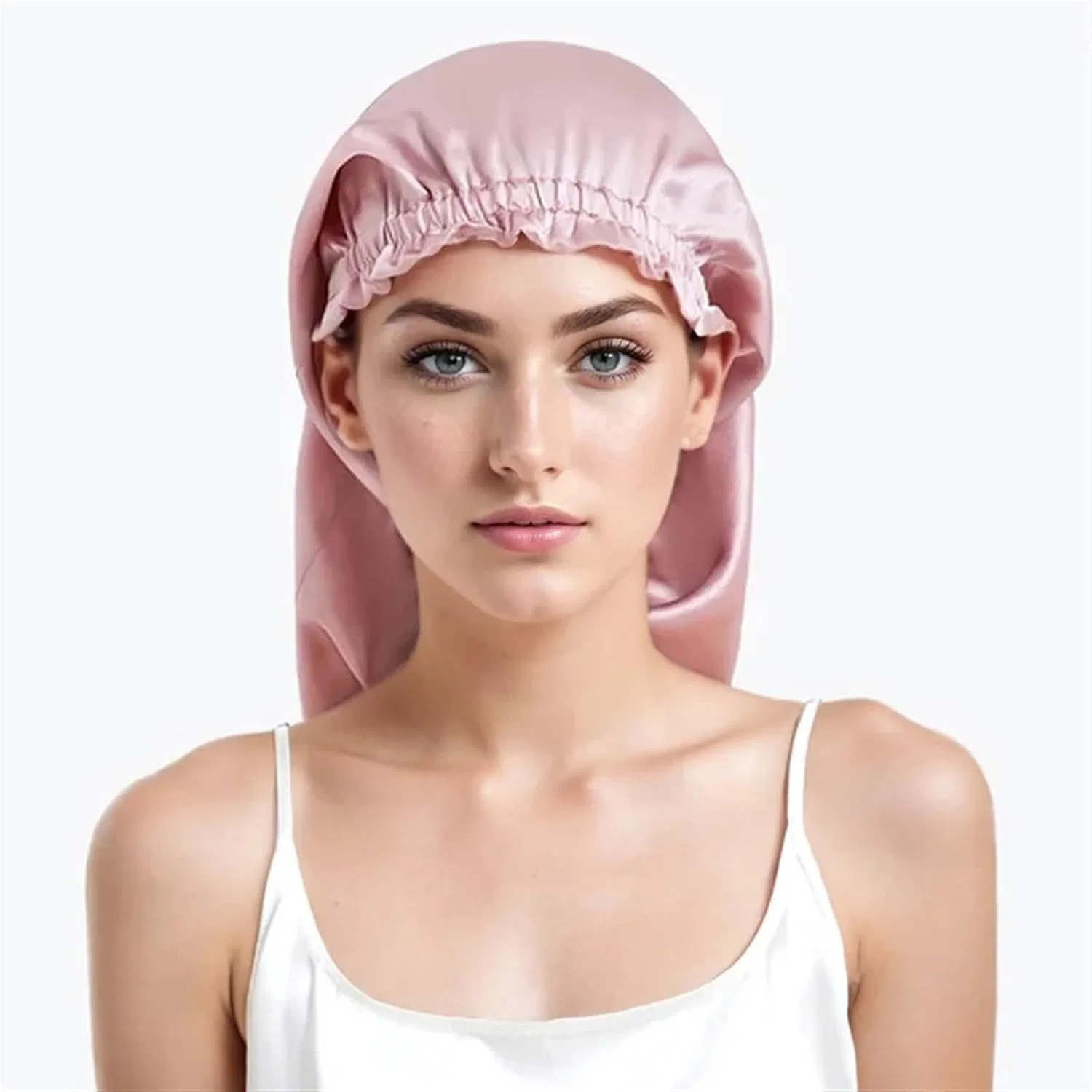 Шапочка для душа из малбери шелка, BFLCWSTD, Rosy Pink — фото 3