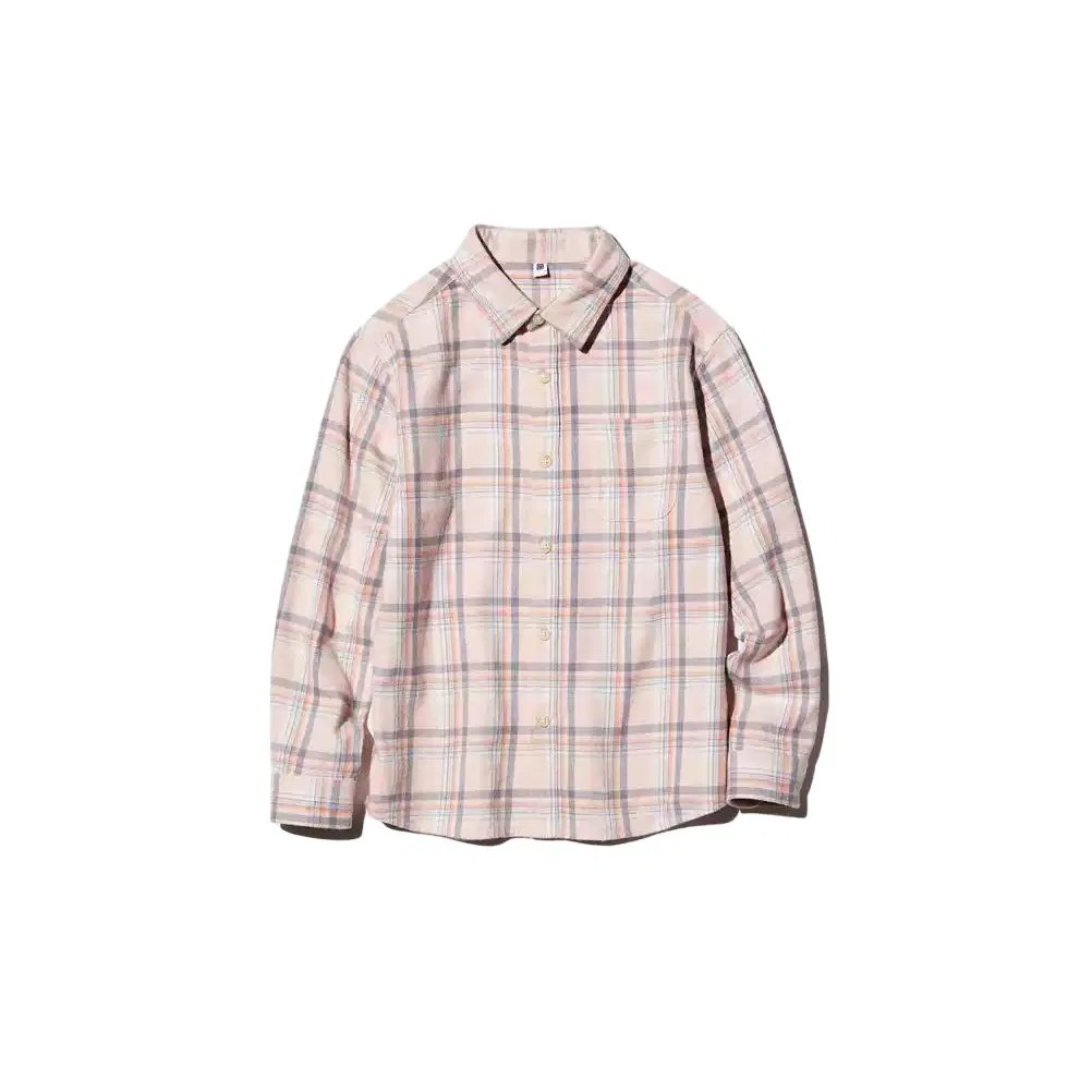 Детская рубашка с круглым вырезом UNIQLO, 10 Pastel Pink