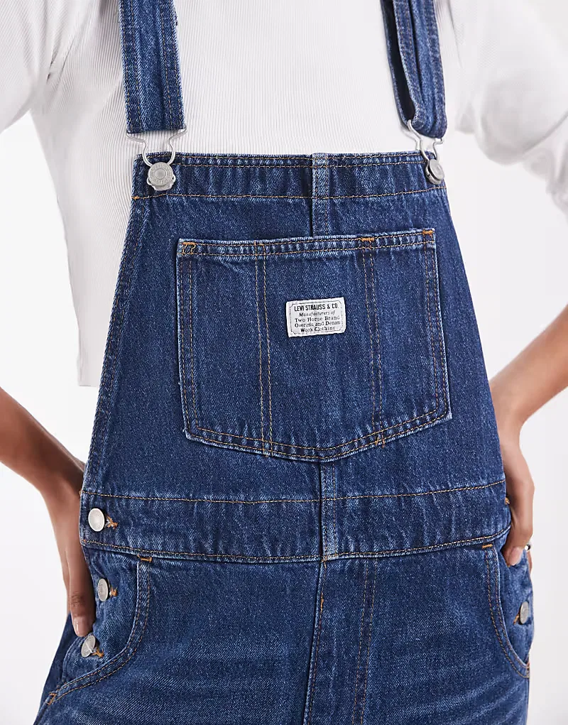 Комбинезон винтажный Levi's, средне-синий — фото 3