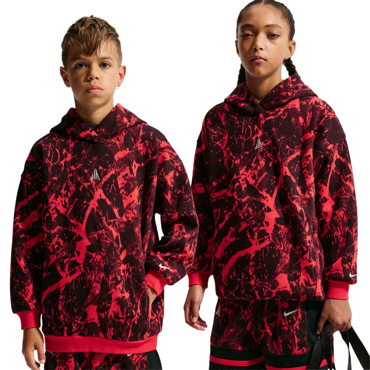 Детское худи для мальчиков с принтом Club Nike, University Red/Black