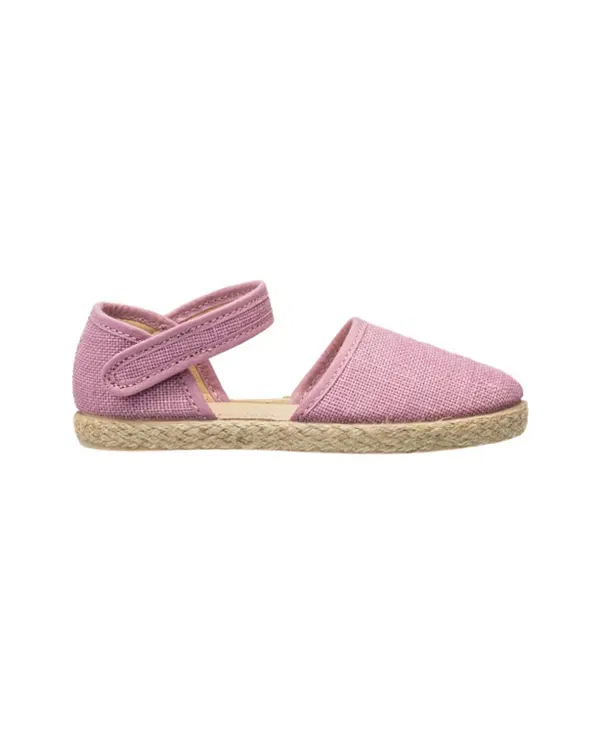 Детские балетки для девочек льняные Classic Espadrille Elephantito, Mauve — фото 2