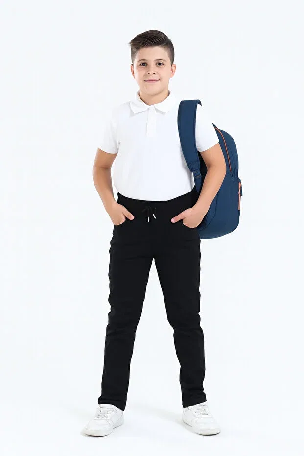 Детские брюки для мальчиков с камизолью Basics Giyicem Tekstil, Black