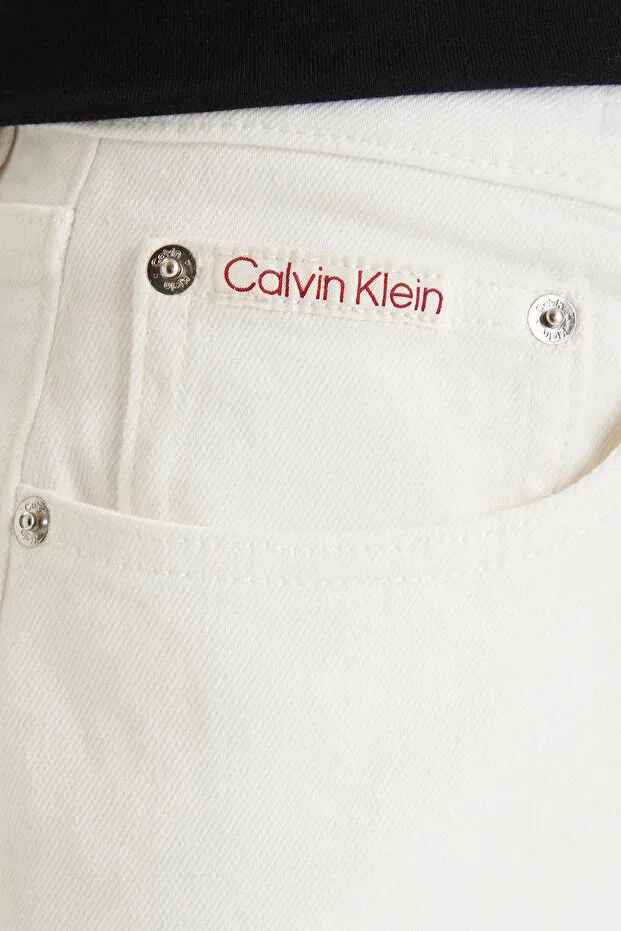 Женские джинсы с высокой талией Calvin Klein, White — фото 4